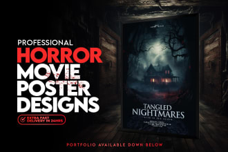 design horror movie film poster design