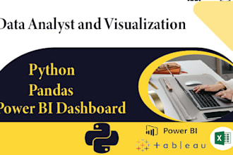 perform data analyst and visualization using python,pandas,power bi dashboard