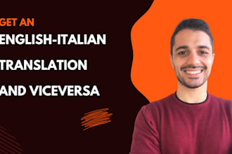 translate english to italian, italian to english for you