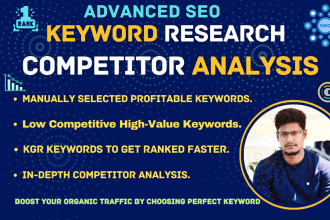 do advanced SEO keyword research and competitor analysis for better ranking