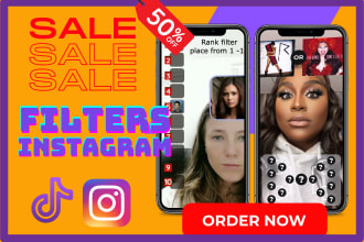 create instagram or tik tok ar filter for you