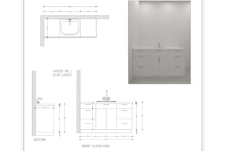 design your bath,vanity cabinets in cad