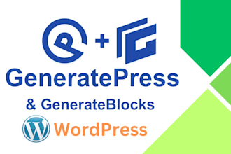 build wordpress website with generatepress theme