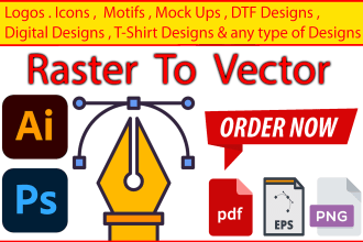 do vector artwork for shirt designs , logo , icons