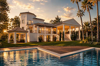 do 3d interior exterior modeling and rendering and real estate banners