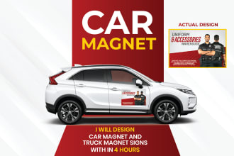 design car and truck door magnets sign within 4 hours