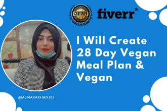 create 28 day vegan meal plan and vegan cookbook