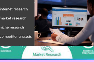 do web research, market research, niche research, and competitor analysis