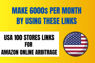 supply the list of 100 USA retailer websites for amazon online arbitrage