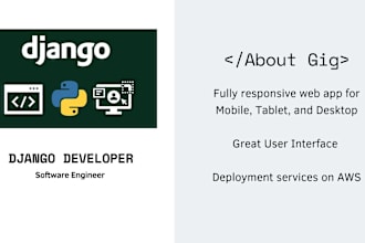 develop a multipage web app and ecommerce app with django
