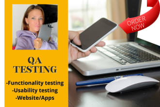 test and QA your website app functionality, UX, bug report