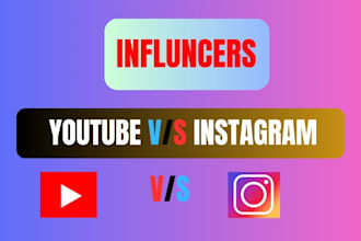 find influencers from youtube and instagram
