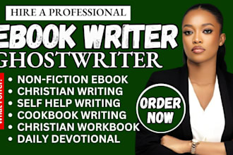 ghostwrite nonfiction ebook, christian book writer, self help book, ebook writer