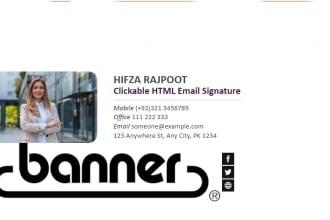 make a clickable HTML email signature