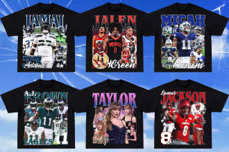 design a excellent vintage 90s bootleg tee shirt
