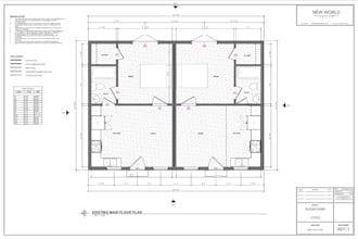 draft architectural floor plans, convert sketch, pdf to cad in autocad or revit