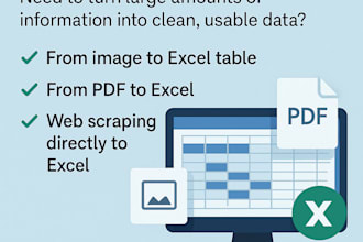 scrape information from any website and i will structure in table as you need it