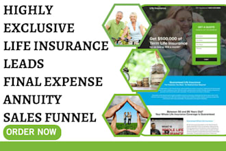 generate life insurance final expense burial insurance landing page leads funnel