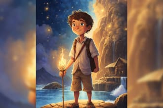 illustrate your child book with vibrant artwork