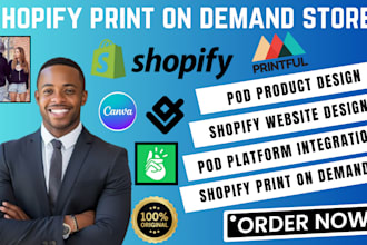 design shopify printify printful store redesign shopify website print on demand