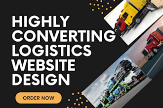 design trucking logistics cargo dispatch freight courier moving company website