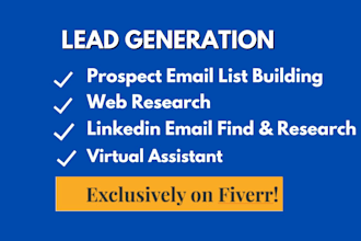 find email address, phone number,web scraping,web research and prospect list
