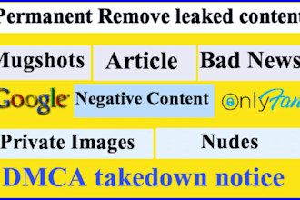permanently remove mugshots,news,articles,and negative links