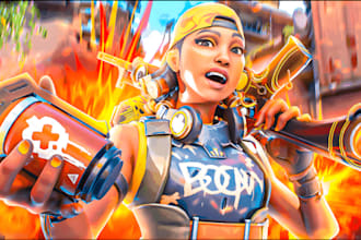 design a gaming thumbnail for youtube