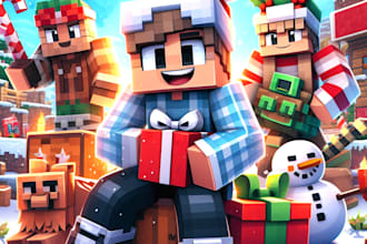 design eyecatching high quality minecraft thumbnails for you