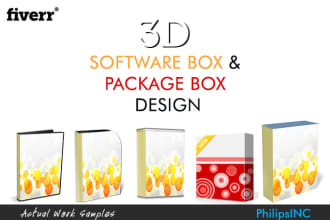 design 3d software box and product boxes