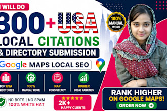build 300 top USA,uae and german local citations for local SEO