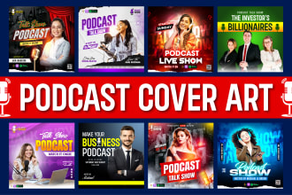 design a professional podcast cover art