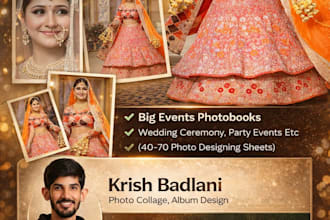 photo collage,wedding,engagement,birthday party album design