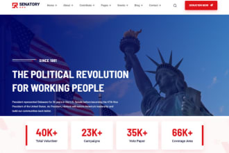 design political campaign website for your next election