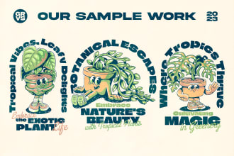 do create a custom retro mascot character for a poster, tshirt, and sticker