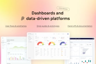 design dashboards and data driven platforms