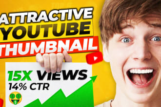 design viral clickbait youtube video thumbnail within 1 hour