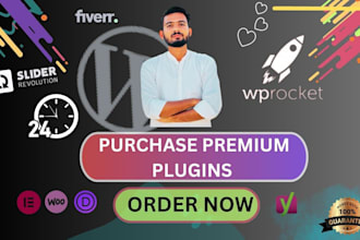 install elementor pro, divi, wp rocket, astra pro, yoast SEO, and rank math pro