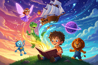 illustrate a children story book illustration