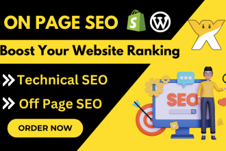 do on page SEO optimization for wordpress, shopify, wix, squarespace