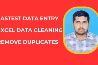 do fastest data entry excel data cleaning, remove duplicates