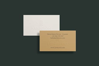 create elegant minimalistic business card