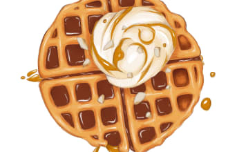 create cozy and vibrant food illustrations for menus, packaging, and more