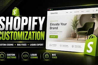 do shopify customization, shopify custom coding, bug fixing, liquid coding