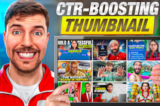 design attractive clickbait youtube thumbnail