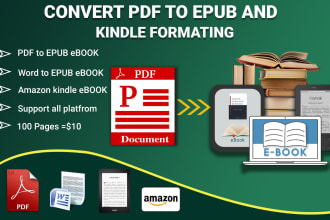 convert pdf to epub, pdf to amazon kindle, KDP formatting