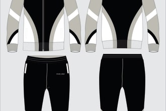 make tracksuit mockup design for sportswear clothing brand