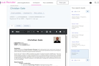 do CV sourcing, lead generations using different job boards and linkedin