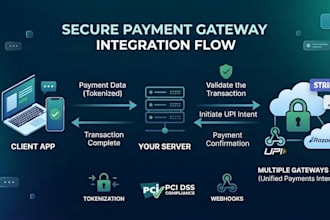 integrate secure payment gateway in your website or app