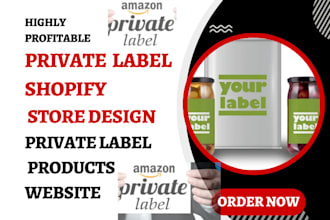 design private label shopify dropshipping store, winning product shopify website